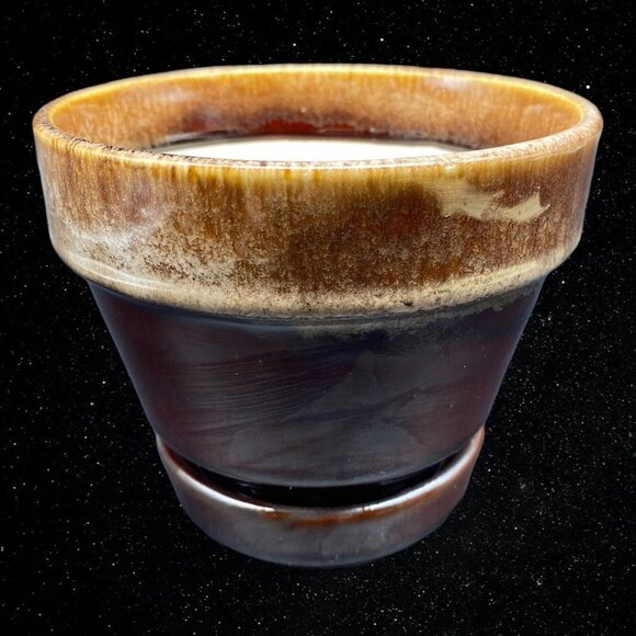 Hand Crafted CPD Natural White Clay Art Pottery Small Planter 4”T 5”W - Picture 3 of 6